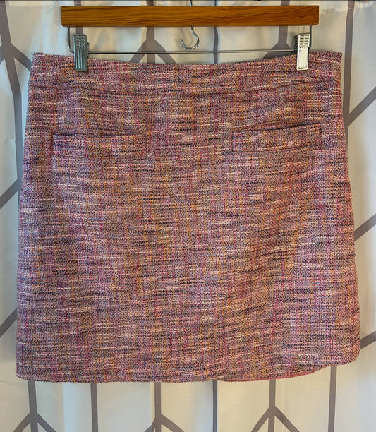 #18 Reduced! LOFT pink tweed skirt women’s 12