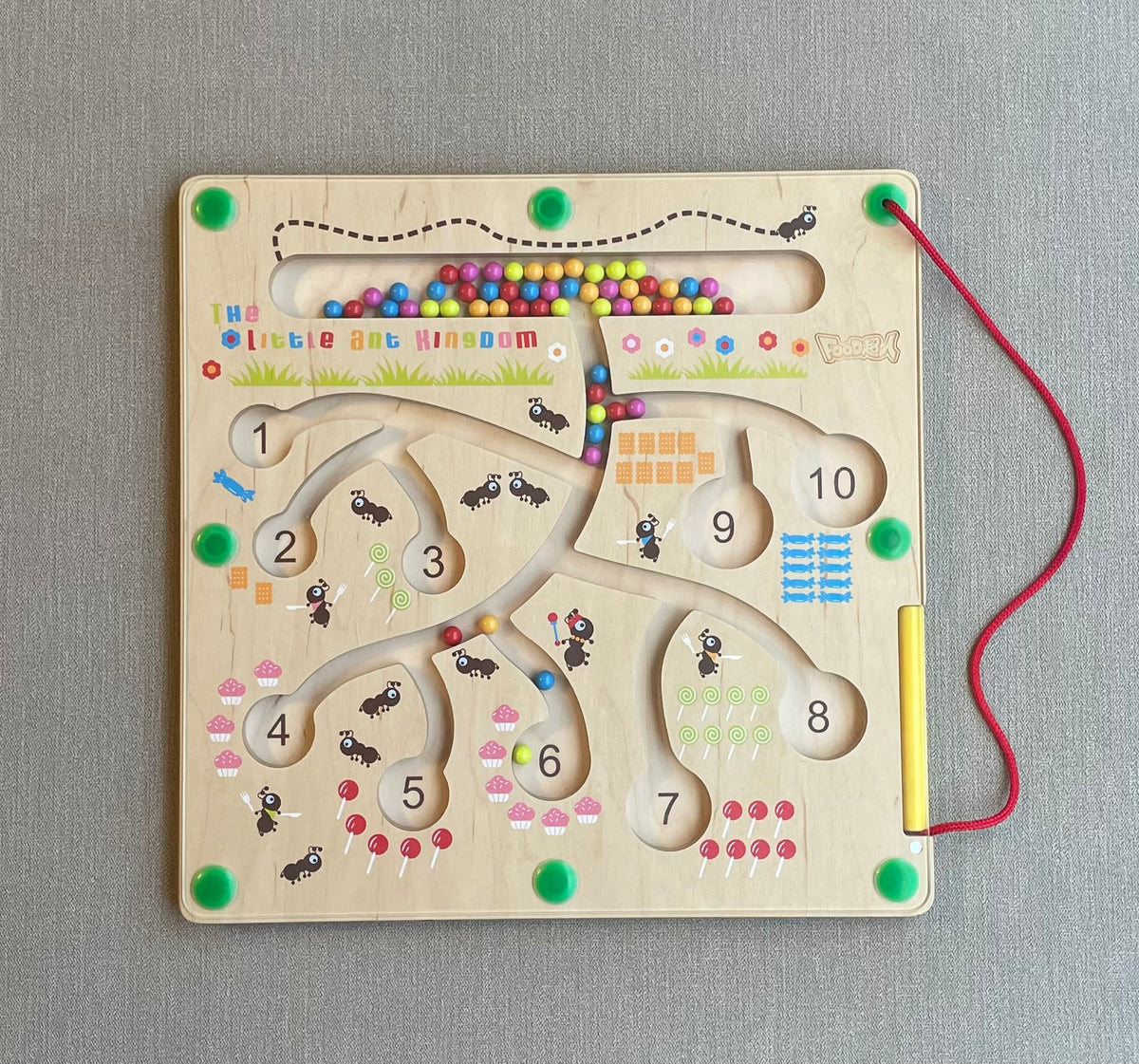 Seller #12 | Wooden Magnetic Color and Number Maze Board
