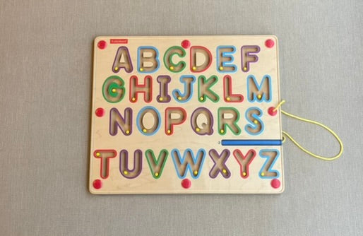 Seller #12 | Lakeshore Learning | Wooden Magnetic Alphabet Tracing Maze Board
