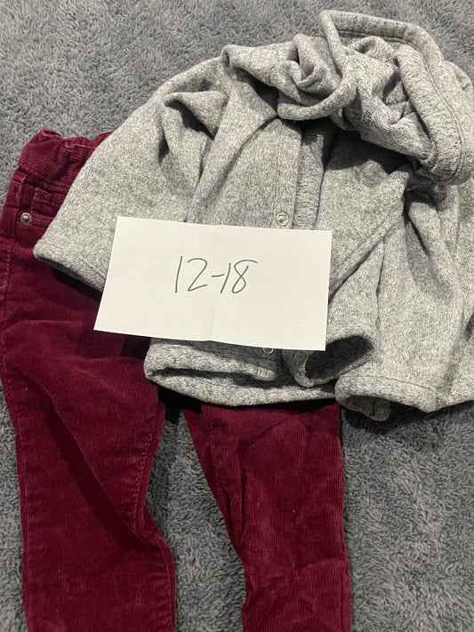 #69 12-18 Month Maroon & Gray Combo