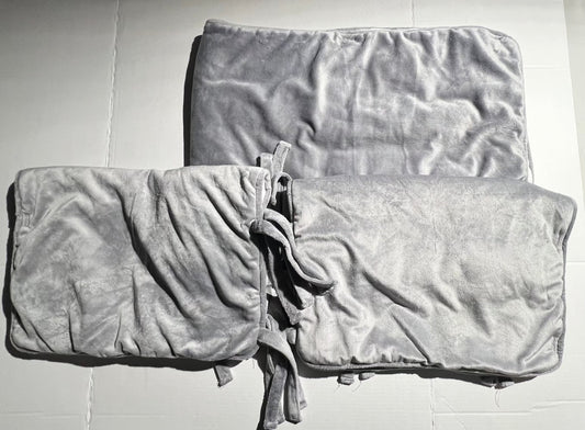 #100 Crib Rail Covers - 3 sides grey and white