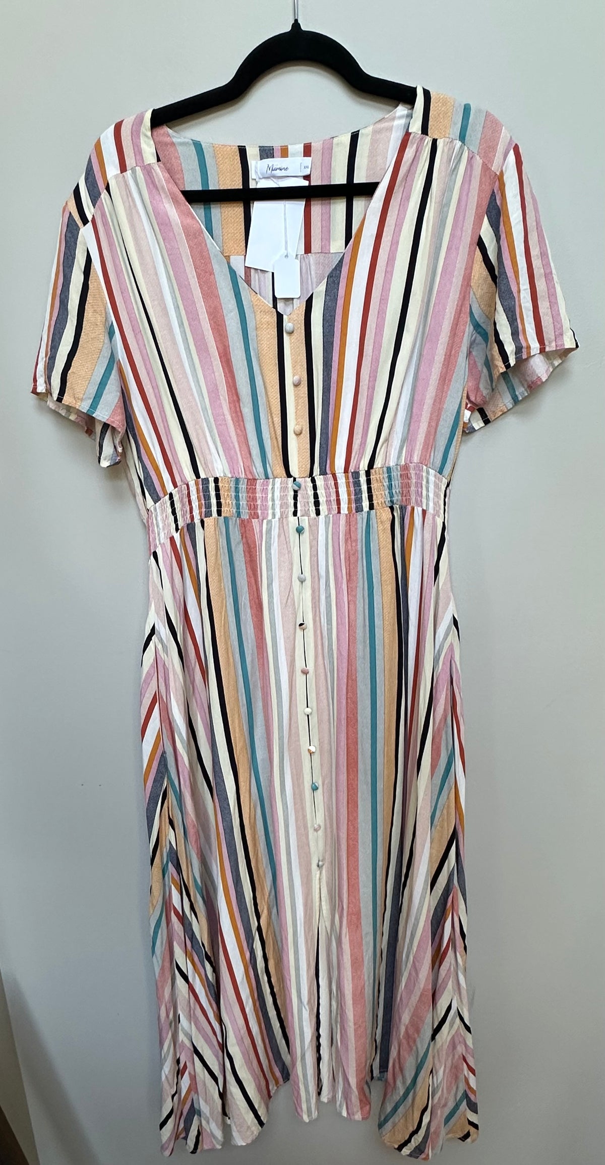 #130 MiaMine Boutique Brand Striped Dress Sz XXL Womens