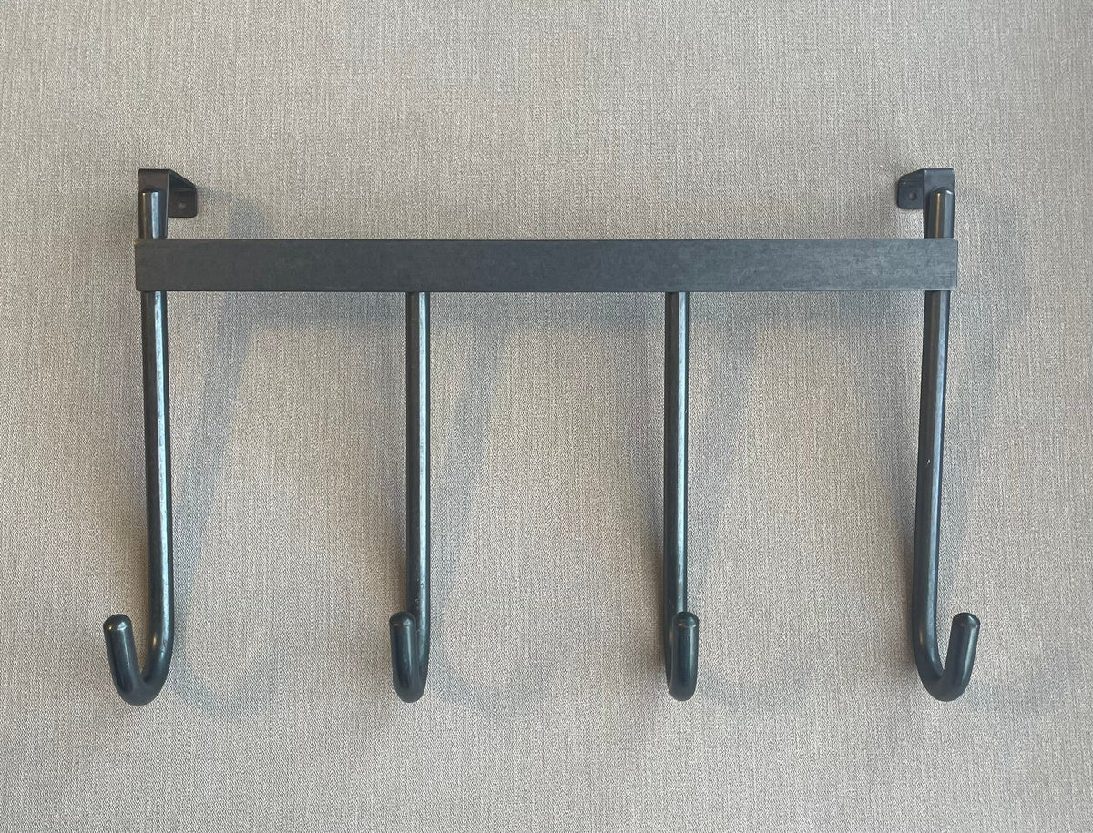 Seller #12 | Sturdy Metal Over the Door Hooks | Dark Gray | EUC