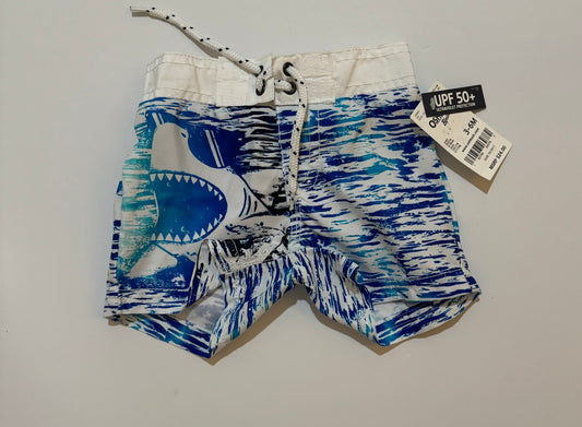 3-6 months NWT Boys OshKosh Swim Trunks Blue with Shark