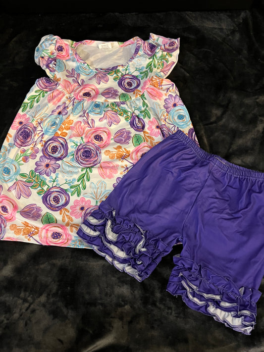 Pete and Lucy Purple Flower Outfit NWT - 4