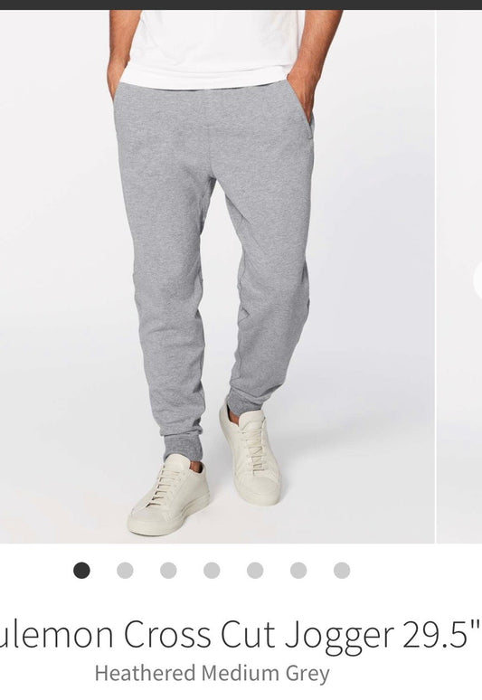 #130 Men’s Lululemon Sz M Cross Cut Jogger Gray