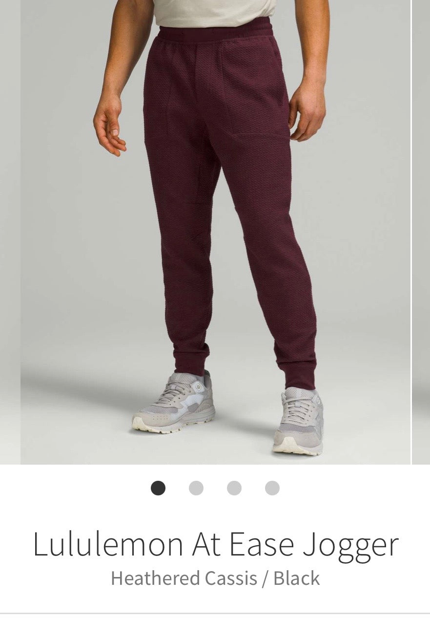 #130 Lululemon Men’s Sz S At Ease Jogger