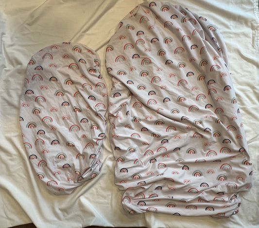#24 kyte baby rainbow crib sheet and matching changing pad cover