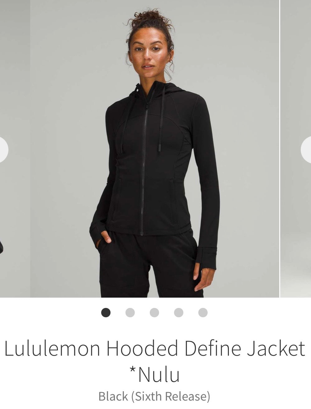 #130 Lululemon Sz 0 Hooded Define Jacket