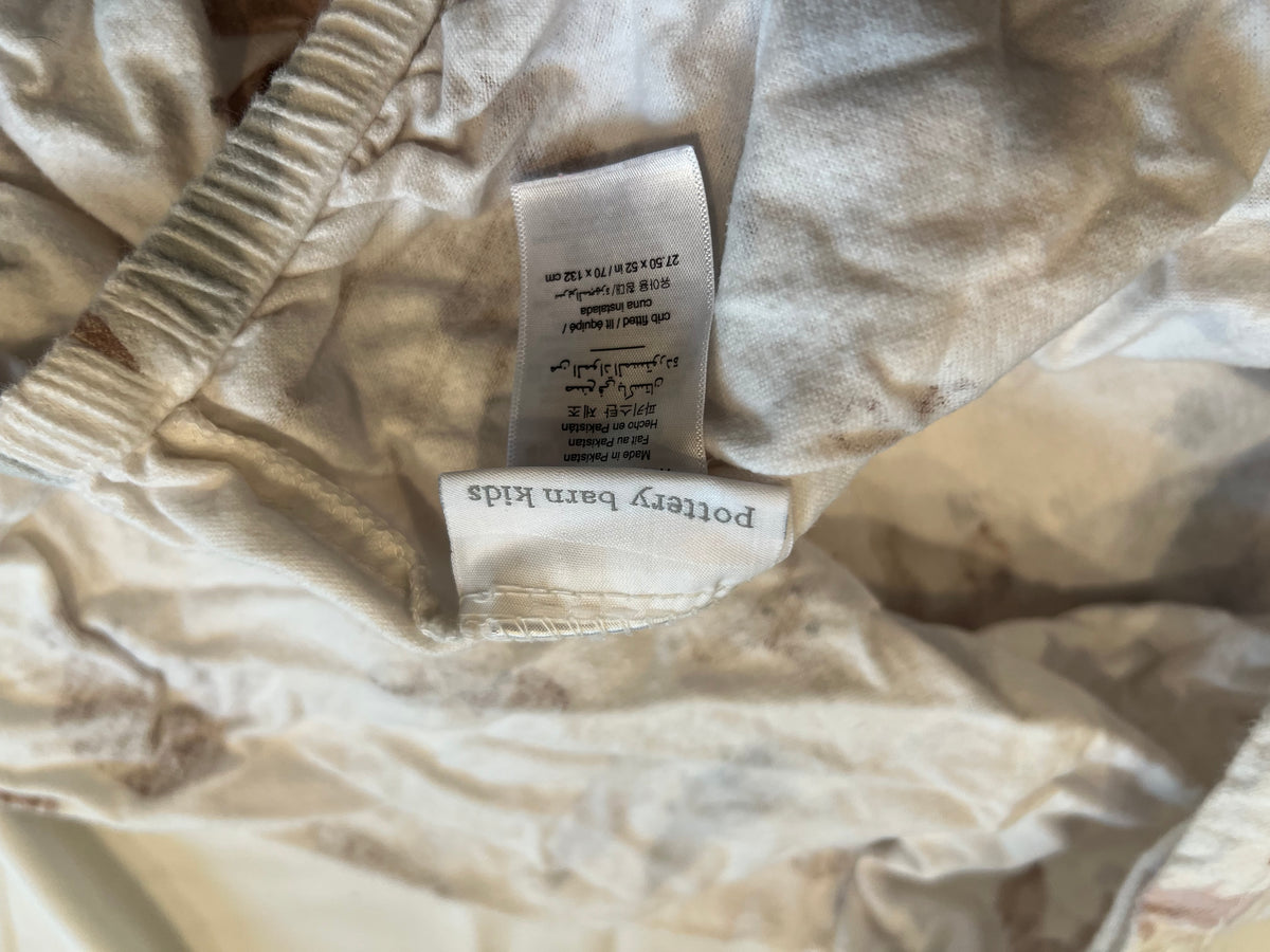 #24 Potterybarn flannel crib sheet