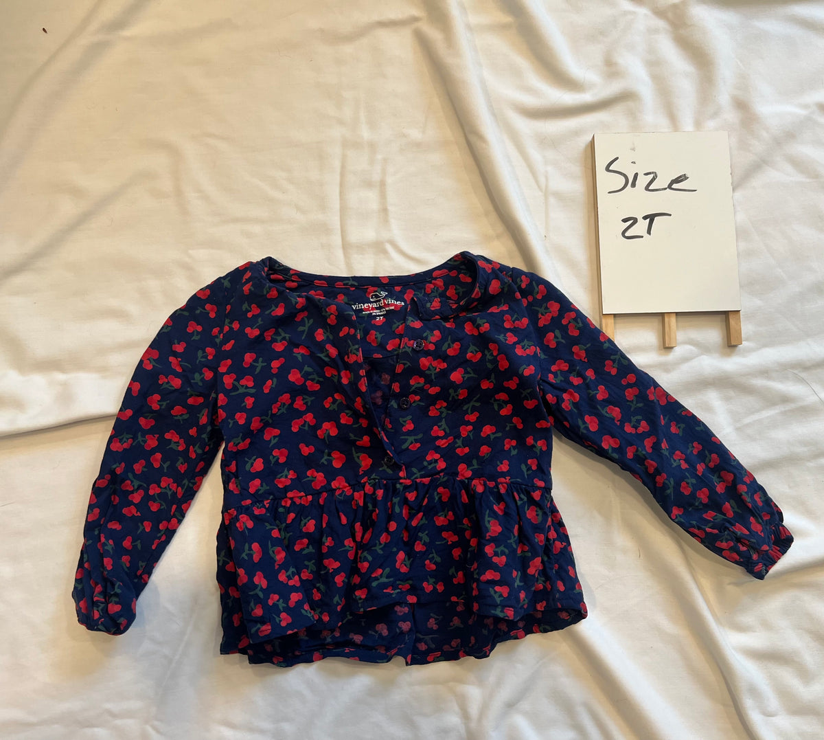 #24 size 2T vineyard vines cherry top