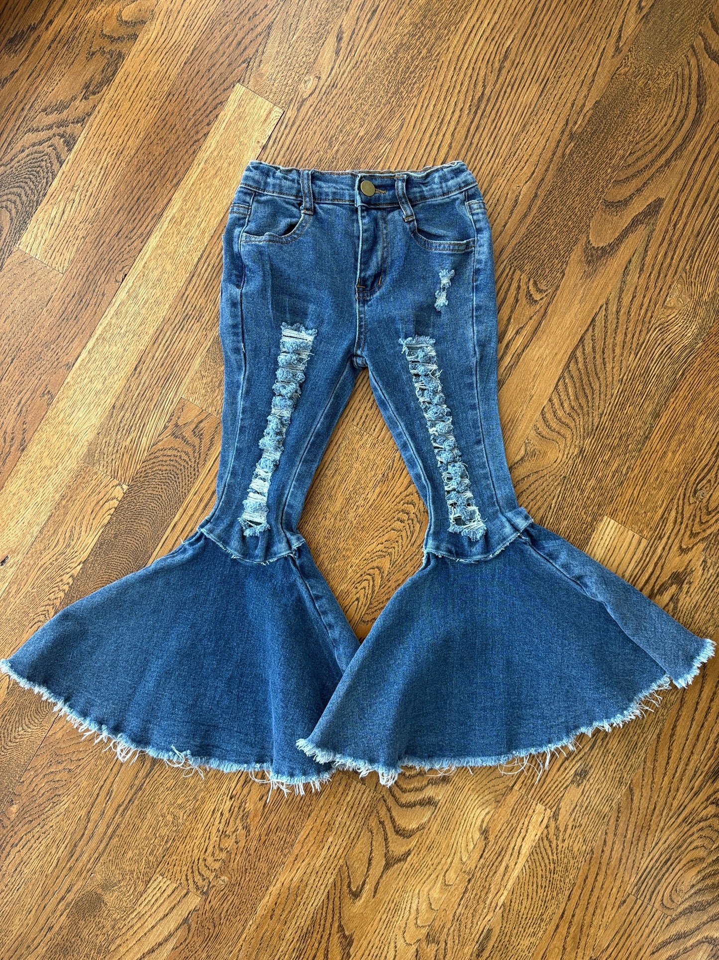 #103 • Girls • 5 • Vintage Distressed Bell Bottom Jeans