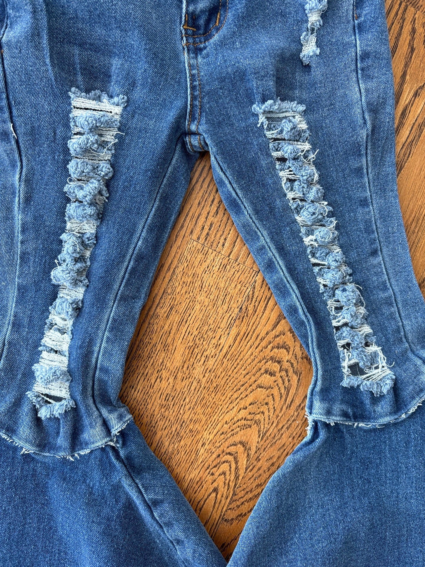 #103 • Girls • 5 • Vintage Distressed Bell Bottom Jeans