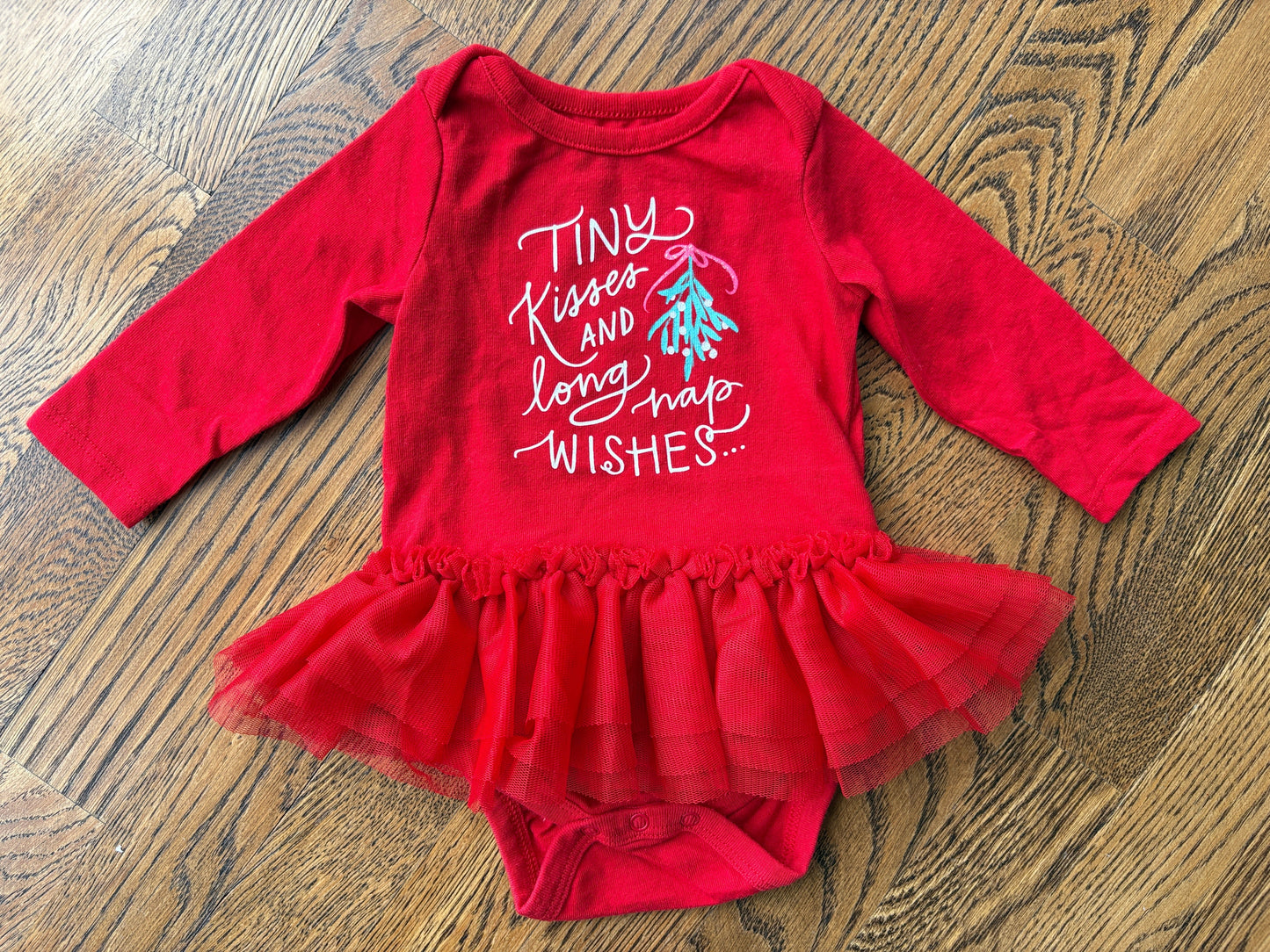 # • Girls • 0-3m • Cat & Jack • Christmas Onesie with Skirt