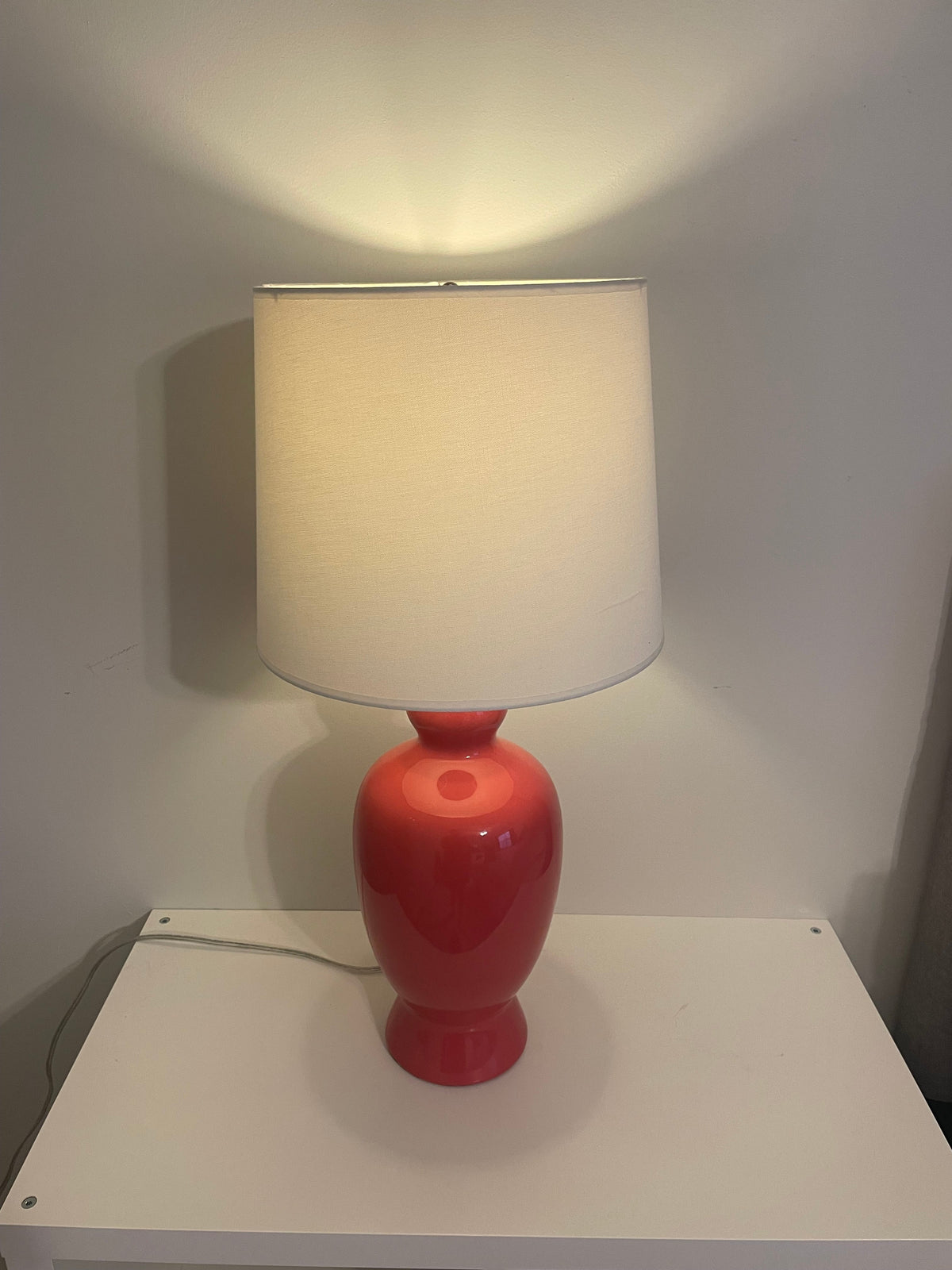 Seller #12 | Ballard Designs | Pair of Identical Coral Lamps with White Lamp Shades