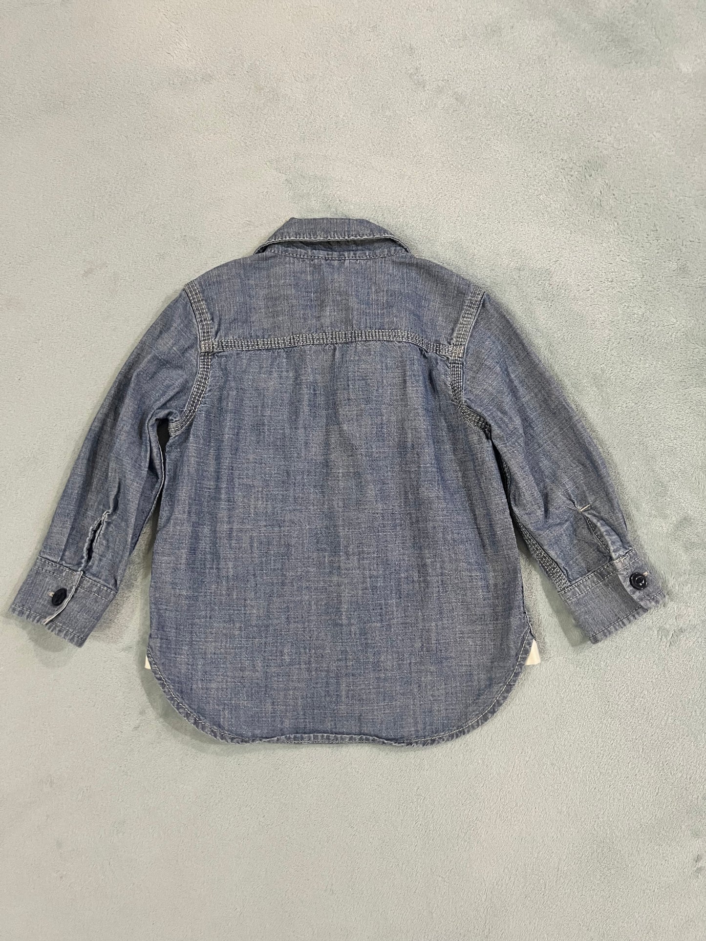 #5 Baby Gap Denim Button Down Shirt Toddler Boy 2T