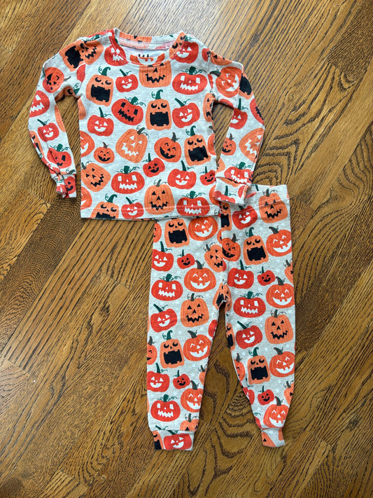 #103 • Boys • 6-9m • PJ Place • Glow In The Dark Pumpkin Pajamas