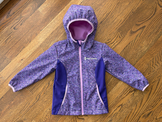 #103 • Girls • S (4) • Free Country • Purple Hooded Zip Up Jacket