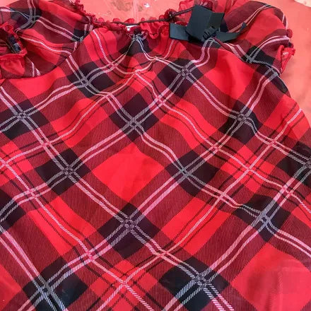 Seller #223 -  Red / Black Plaid Dress size 18M