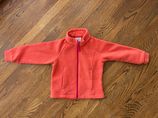 #103 • Girls • 4/5 • Columbia • Orange Fleece Zip Up