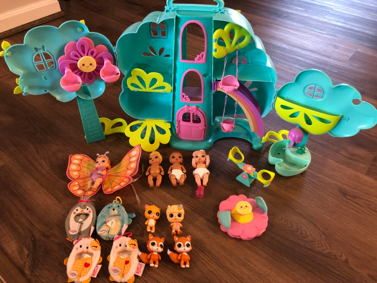 #137 Baby born treehouse with extra babies and pets
