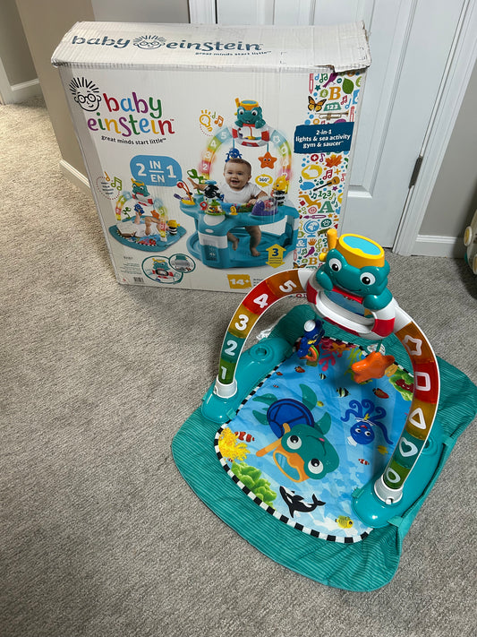 #27 Baby Einstein 2-in-1 Sea Lights Activity Gym and Saucer