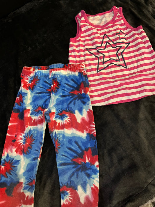 Red White Blue Tie Dye Star outfit 5