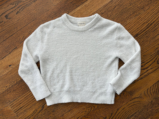 #103 • Girls • XS (4-5) • Crewcuts • White Fuzzy Sweater