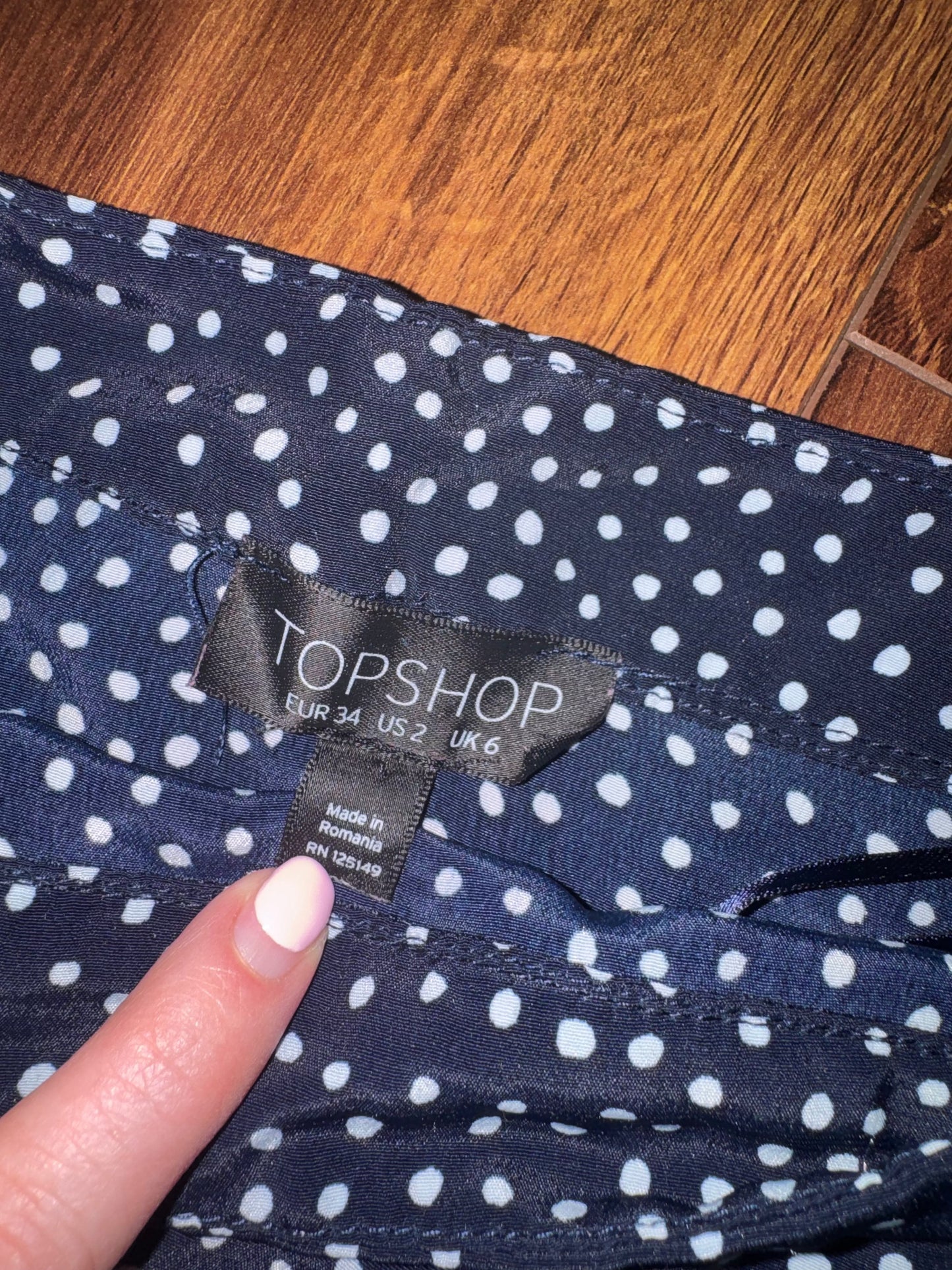Seller #144 Polka Dot Forever 21 (Navy + White)