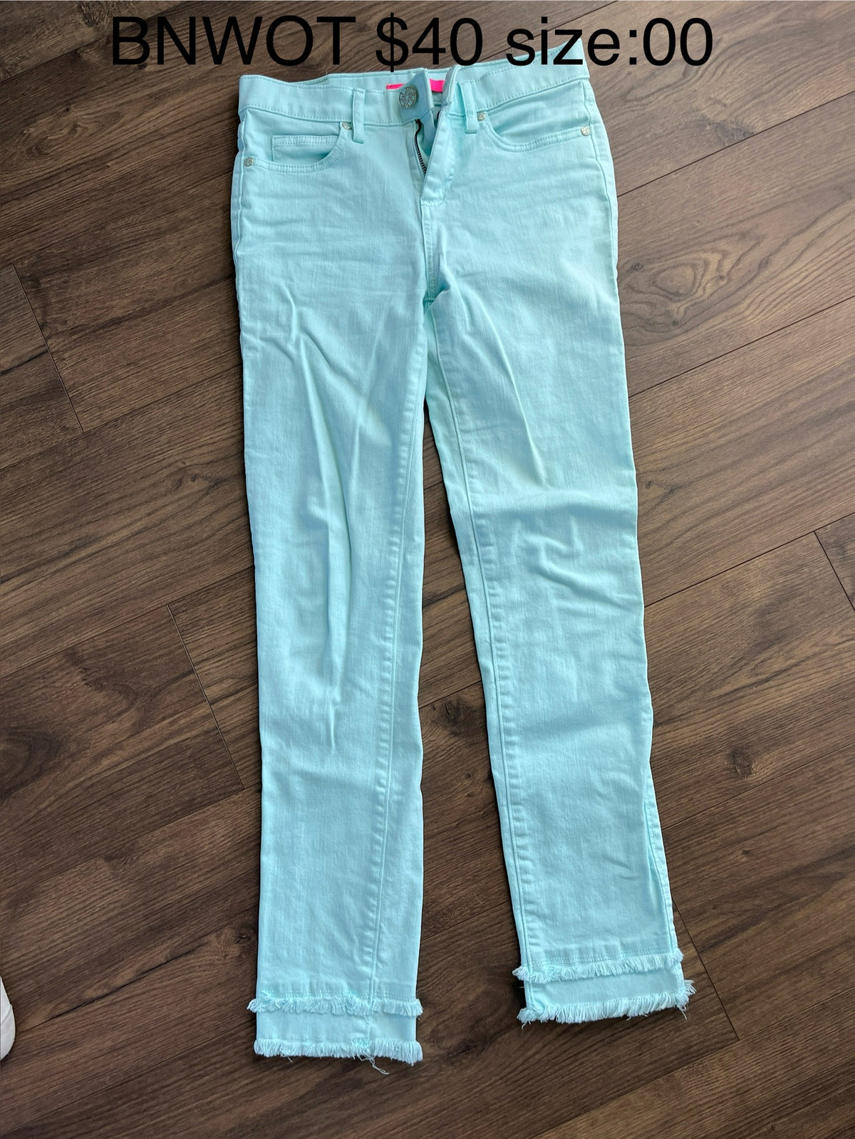 135 Lilly Pulitzer turquoise jeans, 00, BNWOT