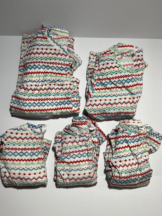 #150 wondershop family matching fair isle pajama set 6, 8, 10, women’s xs/small, men large/medium