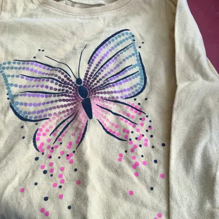 Seller #223 - 3T Yellow Butterfly Long sleeve shirt