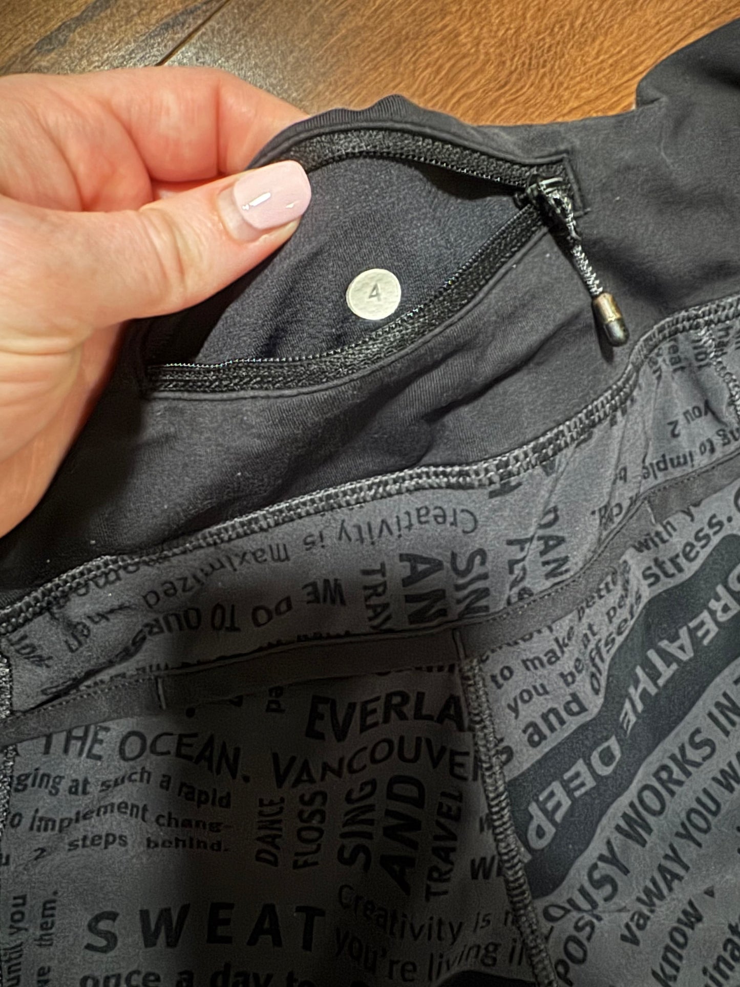 Seller #144 Lululemon Shorts "Speed Up High Rise Short - 2.5 inch" Size 4 - BLACK TEXT