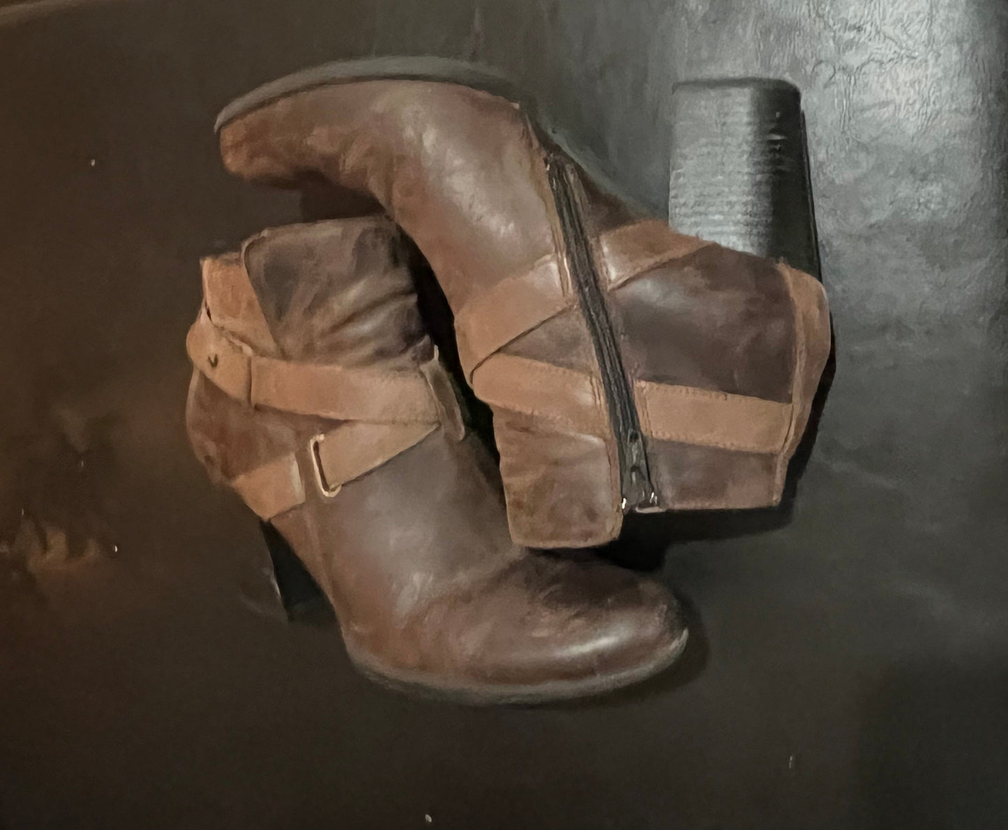 Women’s Brown Leather Boots Size 8 or 8.5 VGUC