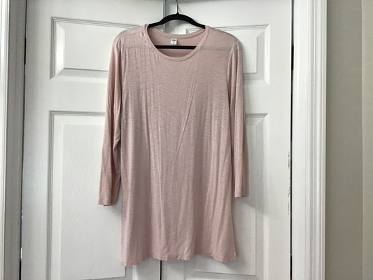 #90: Old Navy Luxe Women’s Blush Pink Long Sleeve Tunic Top Size Large