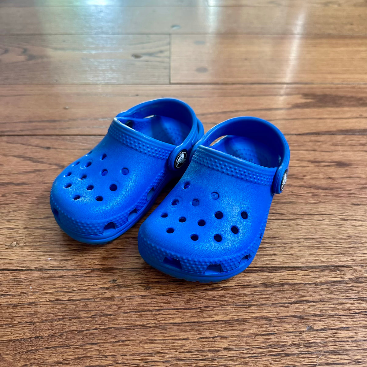 #113	GUC Boys Crocks, Color Blue, size 6