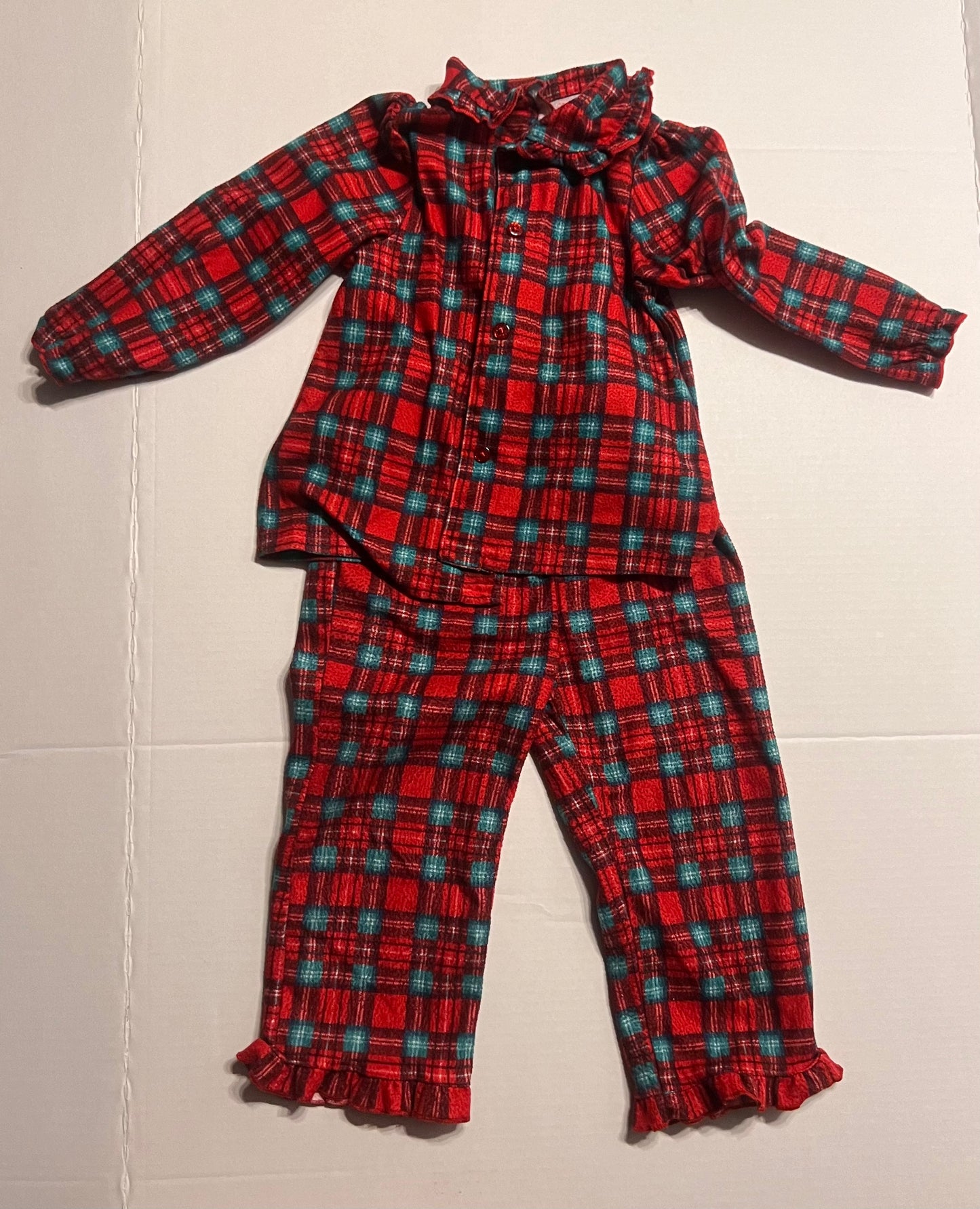 #SCO 74B Ruffled Collar Holiday PJs - 3T