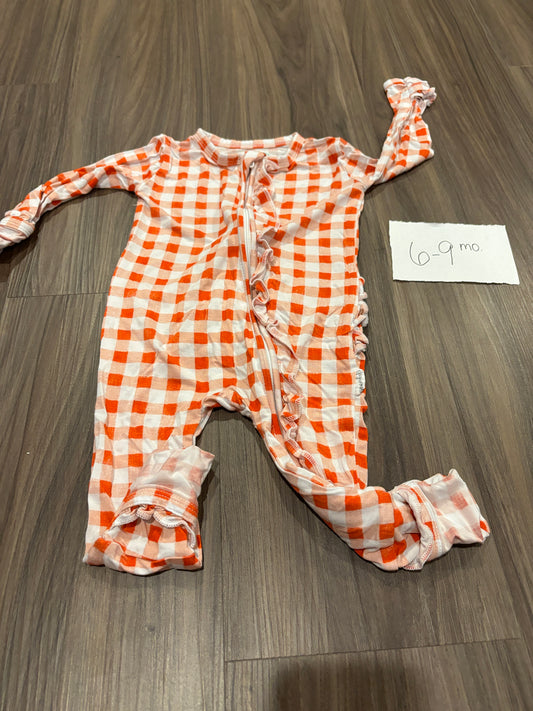#138 - 6-9 Mo - EUC Gigi & Max - Red/White Checkered Zippy - PU 45236