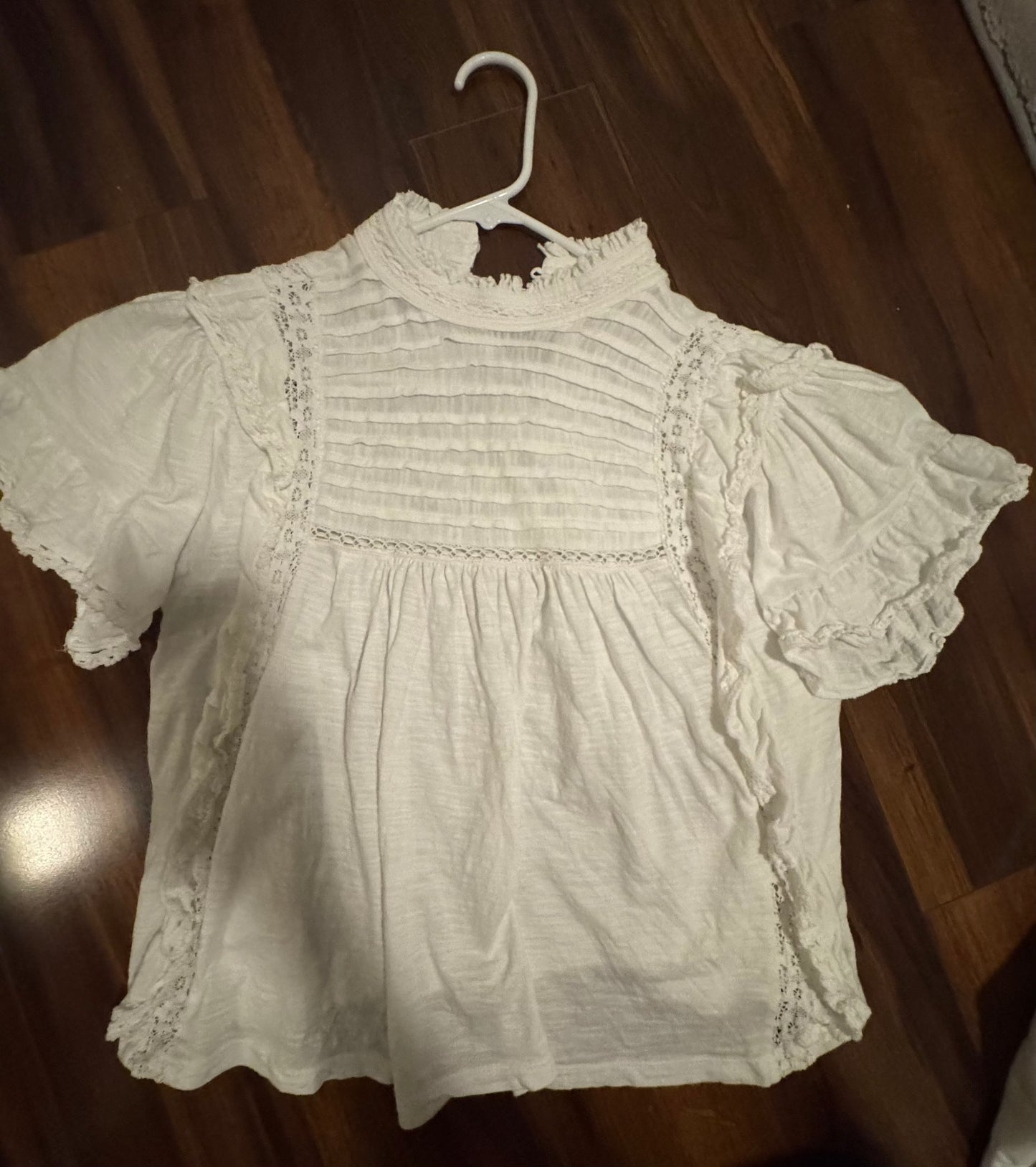 Seller #144 FREE PEOPLE Le Femme Tee in Ivory -  Size XS