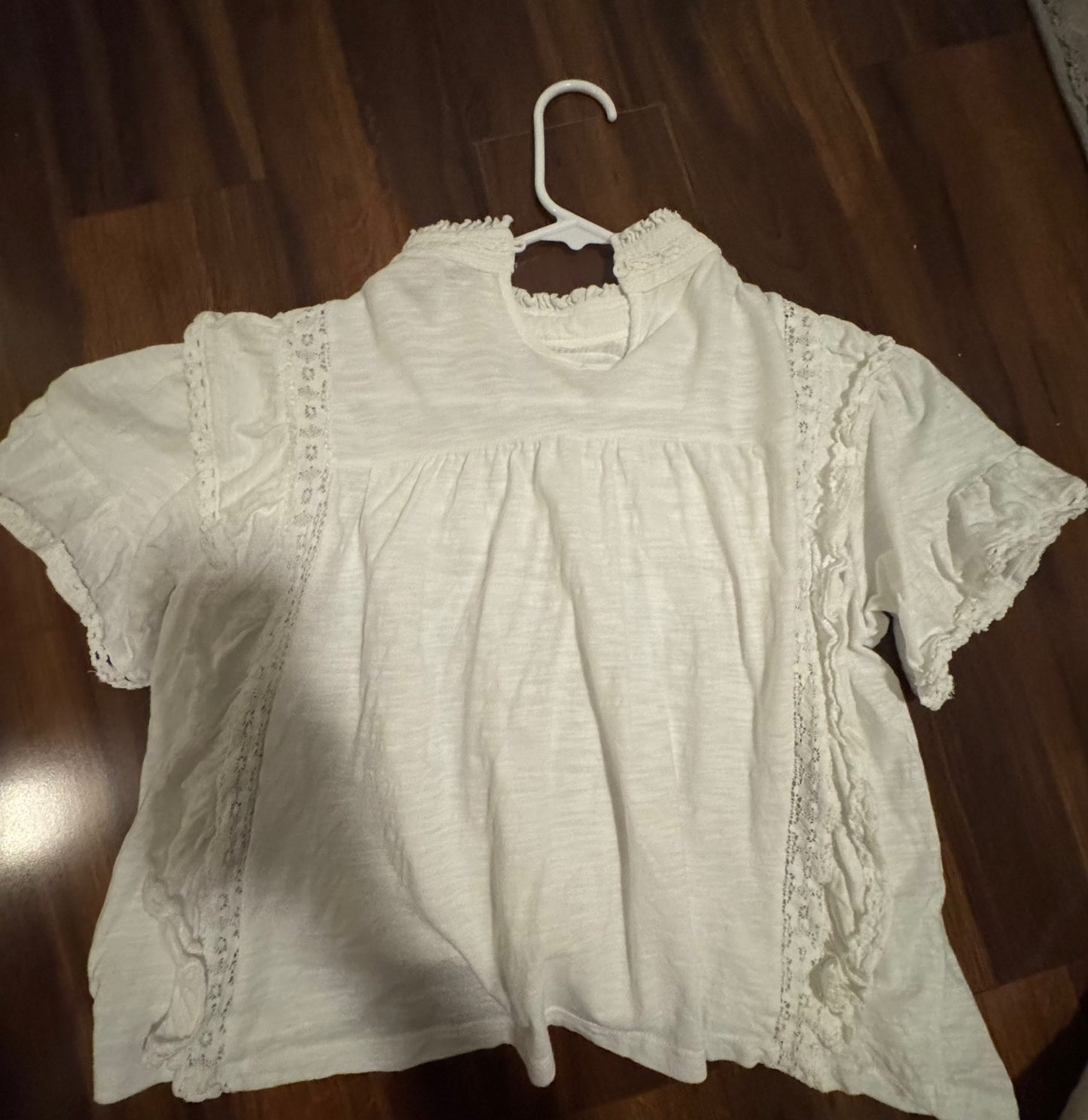 Seller #144 FREE PEOPLE Le Femme Tee in Ivory -  Size XS