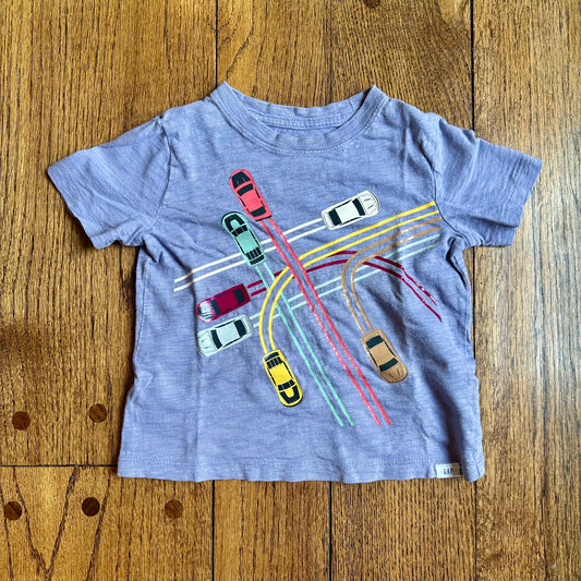 #113	GUC Boys Gap Purple Car Tshirt, size 2