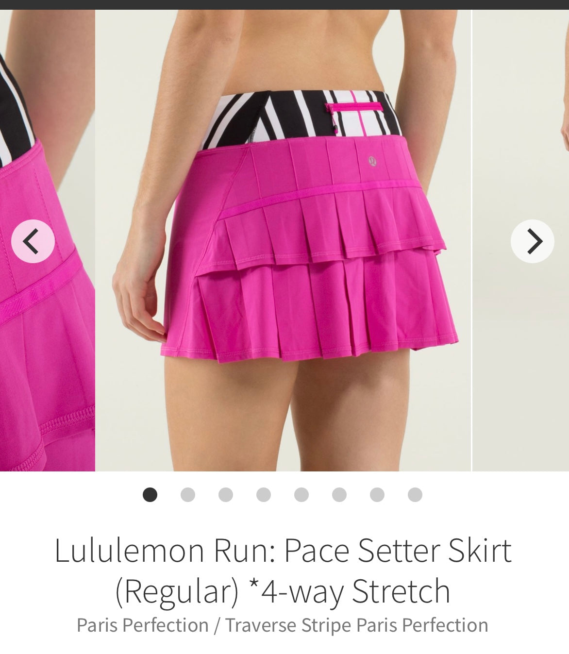 #133 Lululemon Sz 6 Pace Setter Skirt Pink