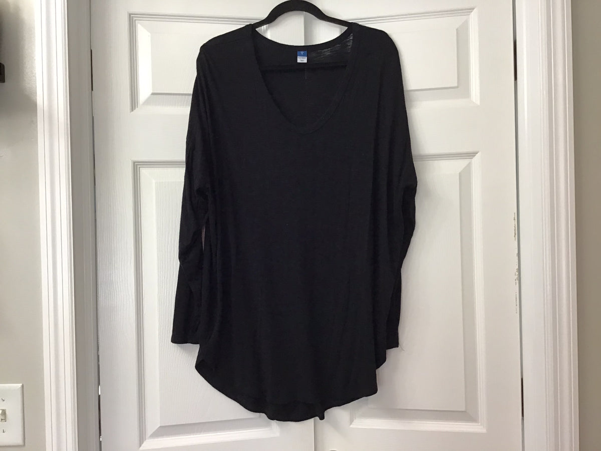 #90: Old Navy Women’s Black Long Sleeve Tunic Top Size XL