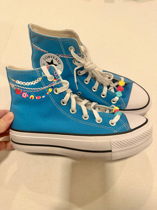 Seller 48- Converse Friendship Bracelet Platform NWT Womans size 6.5