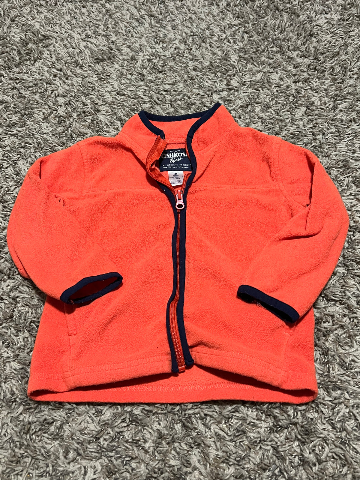 Seller #45 OshKosh B'Gosh Orange Fleece Jacket Size 3t