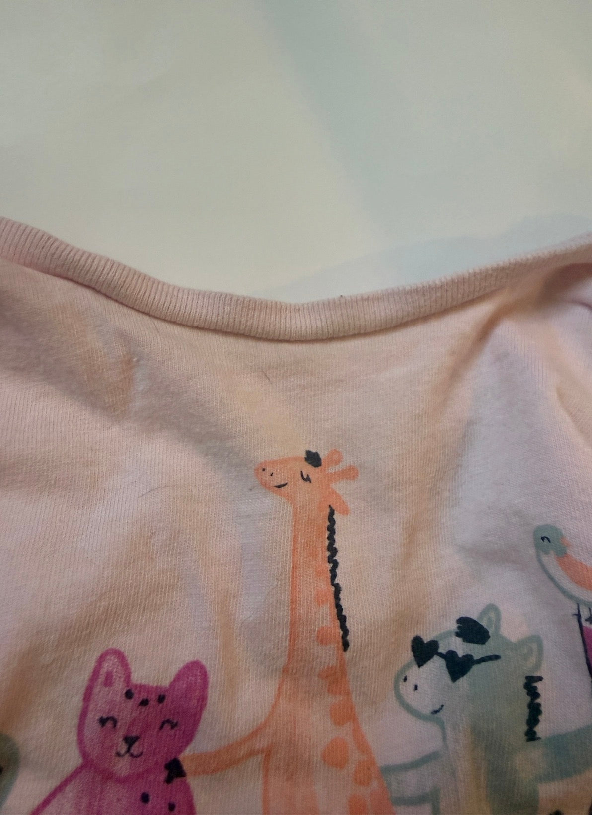 #170 Carter’s and Gap long sleeve shirt bundle Pink cheetah heart wild hearts (Gap), Teal Strong, Kind, United (Carters) and pink Bestie Goals animals on bicycle (Carters) Girls 18 months