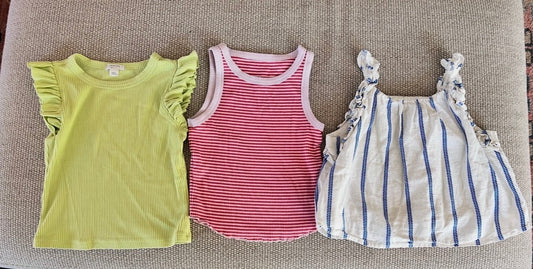 crewcuts bundle - 3 girls tank tops, S