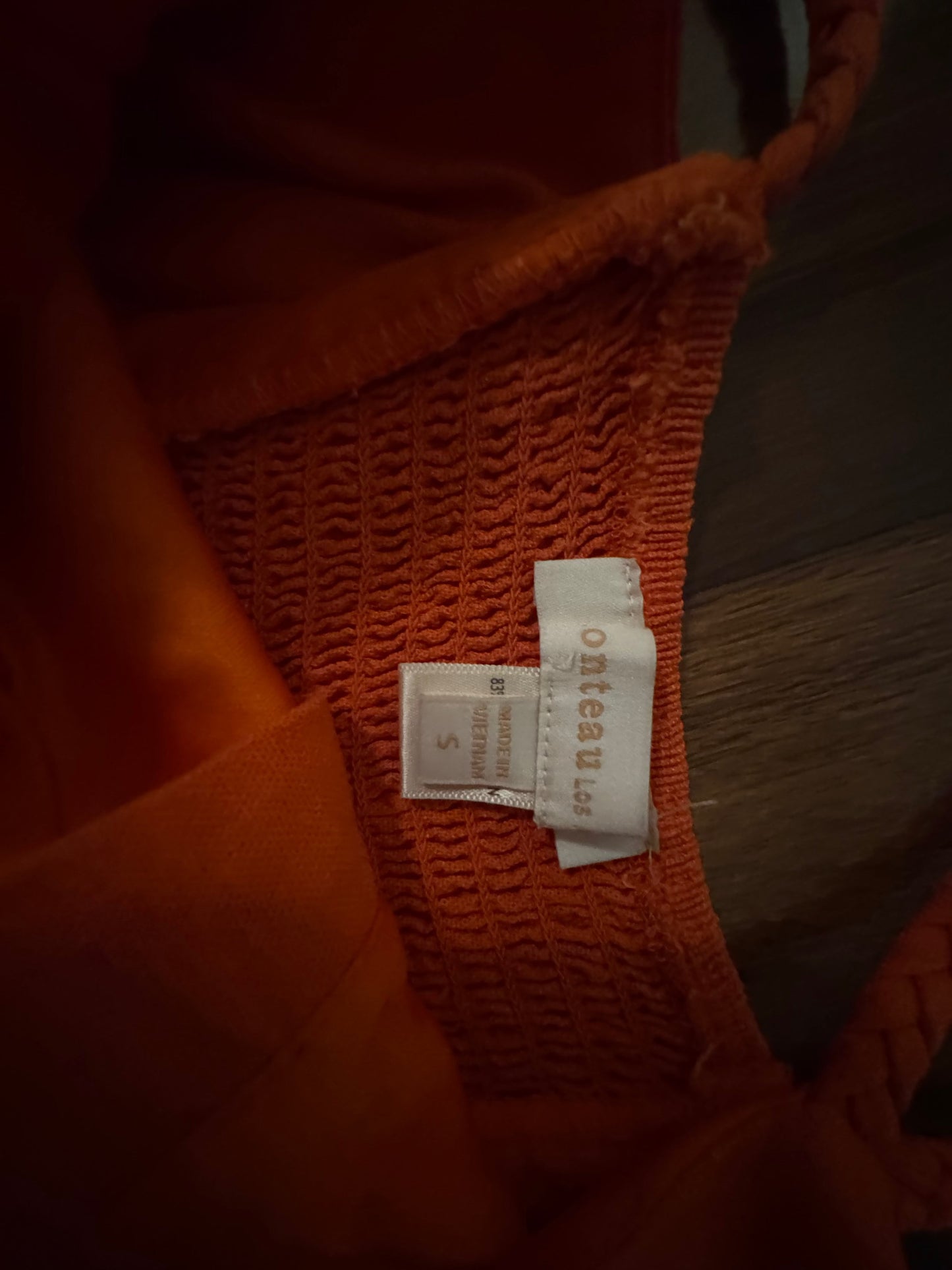 Seller #144 Orange Monteau Linen Dress - Size SMALL