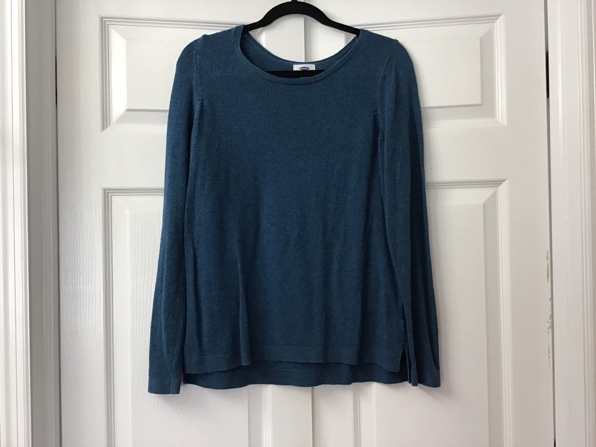 #90: Old Navy Women’s Teal Blue Long Sleeve Sweater Size Large