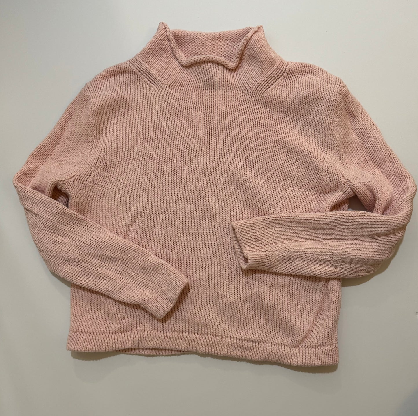 Small Women's J. Crew Always Rollneck Pink Sweater